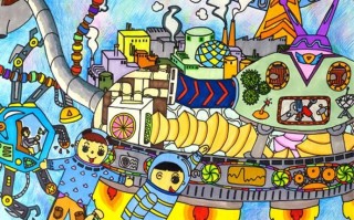 关于科技幻想画 科技画参赛获奖作品素材
